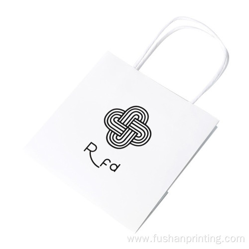 Simple Design Skincare Black White Paper Bag Packaging